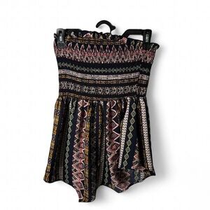 Strapless Smocked Boho Romper Size S-M